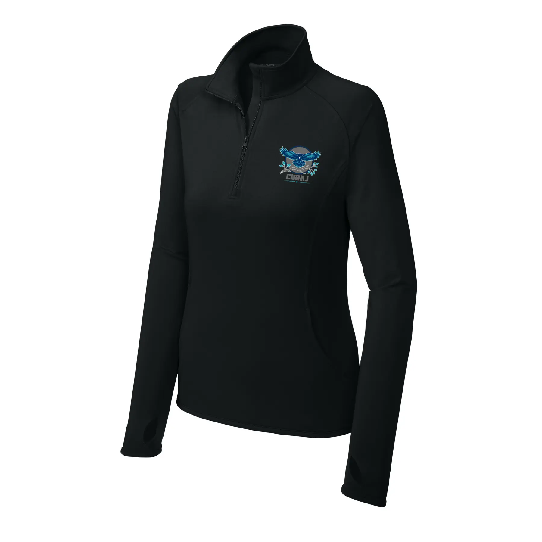 Neuse River Middle Curaj Shirt Ladies Quarter Zip - Image 1