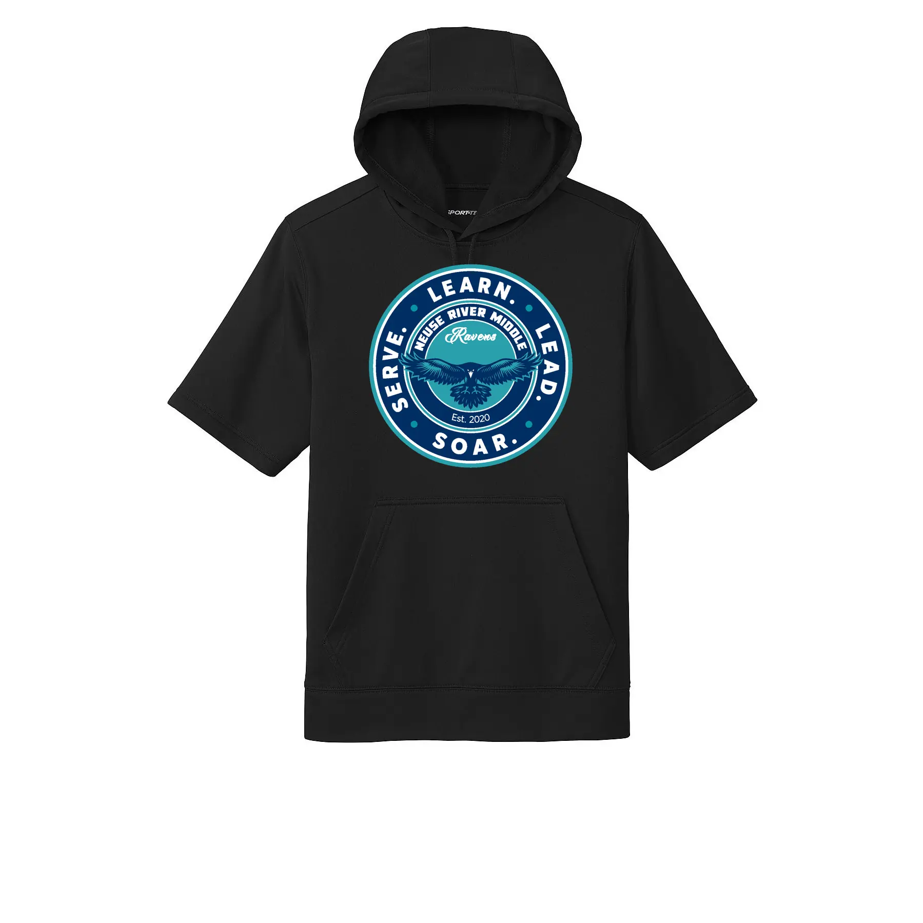 Neuse River Logo Adult Short Sleeve Hoodie - Image 1